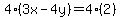 4%283x-4y%29=4%282%29