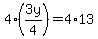 4%283y%2F4%29=4%2A13
