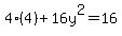 4%284%29%2B16y%5E2=16