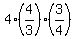 4%284%2F3%29%283%2F4%29