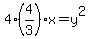 4%284%2F3%29x=y%5E2