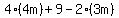 4%284m%29%2B9-2%283m%29