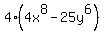 4%284x%5E8-25y%5E6%29