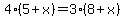 4%285%2Bx%29=3%288%2Bx%29