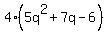 4%285q%5E2%2B7q-6%29