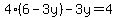 4%286-3y%29-3y=4