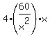 4%2860%2Fx%5E2%29x