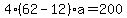 4%2862-12%29a=200