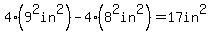 4%289%5E2in%5E2%29-4%288%5E2in%5E2%29=17in%5E2