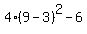 4%289-3%29%5E2-6