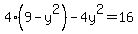 4%289-y%5E2%29-4y%5E2=16