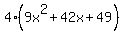 4%289x%5E2+%2B+42x+%2B+49%29