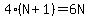 4%28N%2B1%29=6N