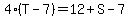 4%28T-7%29=12%2BS-7