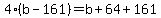 4%28b-161%29=b%2B64%2B161