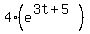 4%28e%5E%283t%2B5%29%29