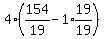 4%28expr%28154%2F19%29-1%2Aexpr%2819%2F19%29%29