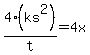 4%28ks%5E2%29%2Ft+=+4x