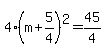 4%28m%2B5%2F4%29%5E2=45%2F4