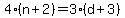 4%28n%2B2%29=3%28d%2B3%29