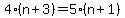 4%28n%2B3%29=5%28n%2B1%29
