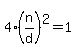 4%28n%2Fd%29%5E2=1