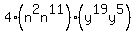 4%28n%5E2n%5E11%29%28y%5E19y%5E5%29