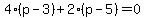 4%28p-3%29%2B2%28p-5%29=0