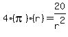 4%28pi%29%28r%29+=+20%2Fr%5E2
