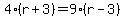 4%28r%2B3%29=9%28r-3%29