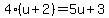 4%28u%2B2%29=5u%2B3