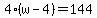 4%28w-4%29=144