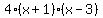 4%28x%2B1%29%28x-3%29