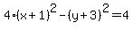 4%28x%2B1%29%5E2-%28y%2B3%29%5E2=4