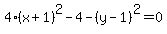 4%28x%2B1%29%5E2-4-%28y-1%29%5E2=0