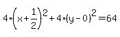 4%28x%2B1%2F2%29%5E2%2B4%28y-0%29%5E2+=+64