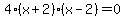 4%28x%2B2%29%28x-2%29=0