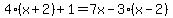 4%28x%2B2%29%2B1=7x-3%28x-2%29