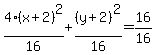 4%28x%2B2%29%5E2%2F16%2B%28y%2B2%29%5E2%2F16=16%2F16