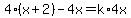 4%28x%2B2%29-4x=k%2A4x