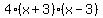 4%28x%2B3%29%28x-3%29