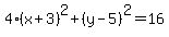 4%28x%2B3%29%5E2%2B%28y-5%29%5E2=16