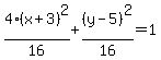 4%28x%2B3%29%5E2%2F16%2B%28y-5%29%5E2%2F16=1