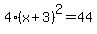 4%28x%2B3%29%5E2=44