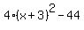4%28x%2B3%29%5E2-44