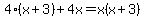 4%28x%2B3%29+%2B+4x+=+x%28x%2B3%29