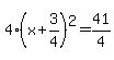 4%28x%2B3%2F4%29%5E2=41%2F4