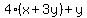 4%28x%2B3y%29%2By