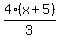 4%28x%2B5%29%2F3