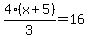 4%28x%2B5%29%2F3=16